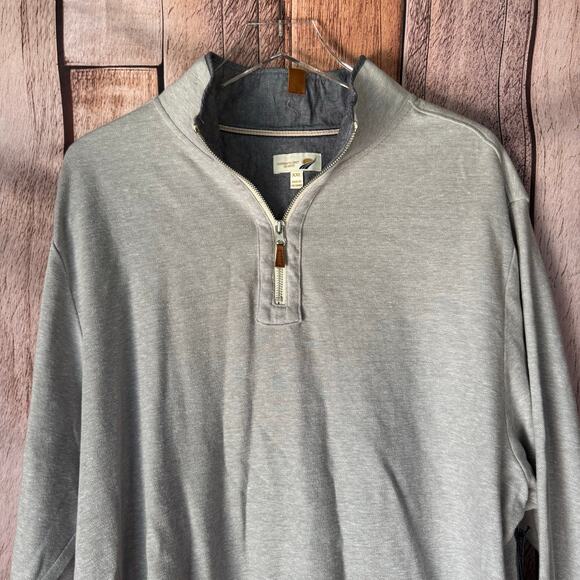 Fundamental Coast Pullover Top Men's Long Sleeve 1/4 Zip Soft Gray XXL NWT - Picture 3 of 10